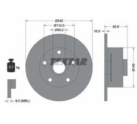 Disque de frein TEXTAR 92154303 arrière, plein, 1 pièce