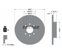 TEXTAR 92164603 Disque de frein