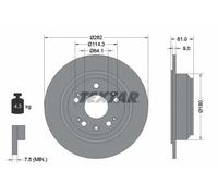 TEXTAR 92165800 Disque de frein