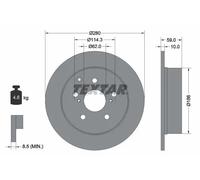 TEXTAR 92168103 Disque de frein