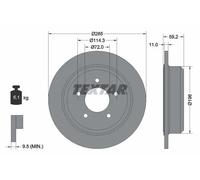 2 Disques de Frein Arrière Textar 285mm pour Jeep Grand Cherokee I Wrangler II