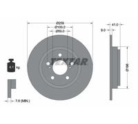 2x Disque de frein plein 92199800 TEXTAR pour TOYOTA URBAN CRUISER