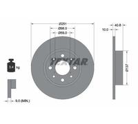 Textar Disque de frein 92202303 pour Alfa Romeo Mito 2x