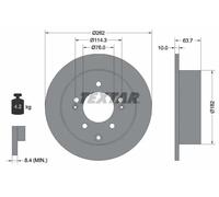 2x Disque de frein plein 92226003 TEXTAR pour KIA SOUL I