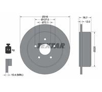 2x Disque de frein plein 92227700 TEXTAR pour JEEP WRANGLER III