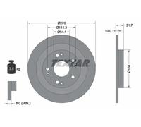 TEXTAR 92252603 Disque de frein