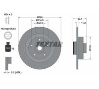 2x Disque de frein plein 92254103 TEXTAR pour RENAULT GRAND SCÉNIC III