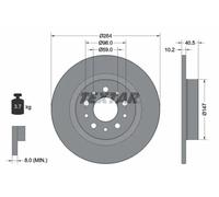 2x Disque de frein plein 92271703 TEXTAR pour FIAT 500L TIPO A trois volumes