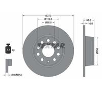 Disque de frein TEXTAR 92300003 arrière, plein, 1 pièce