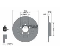 2x Disque de frein plein 92315303 TEXTAR pour VW AUDI