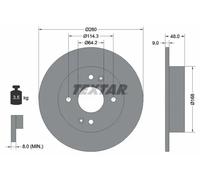 2x Disque de frein plein 92320203 TEXTAR
