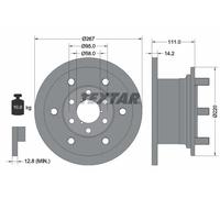 2x Disque de frein plein 93019400 TEXTAR pour ALFA ROMEO IVECO