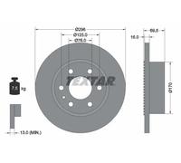2x Disque de frein plein 93177500 TEXTAR pour IVECO DAILY IV Autobus/Autocar