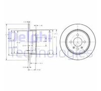 DELPHI BG2202 Disque de frein