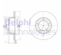 2x Disque de frein plein BG2297 DELPHI pour LAND ROVER RANGE ROVER I DISCOVERY I
