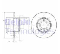 2x Disque de frein plein BG2430 DELPHI pour BMW 5 5 Touring