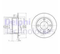 2x Disque de frein plein BG2691 DELPHI pour CITROËN XANTIA XANTIA Break