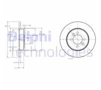 Delphi Technologies Disques de frein BG2694 – set de 2