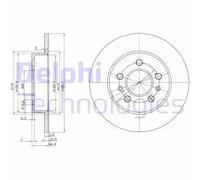 2x Disque de frein plein BG2696 DELPHI pour RENAULT SAFRANE I LAGUNA I