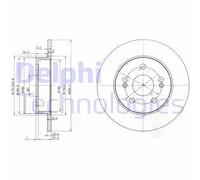 DELPHI BG2698 Disque de frein
