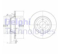 DELPHI BG2783 Disque de frein