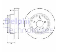 DELPHI BG2842 Disque de frein