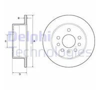 DELPHI BG2879 Disque de frein