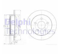 DELPHI BG3143 Disque de frein
