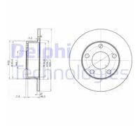 DELPHI BG3382 Disque de frein