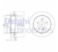 DELPHI BG3398 Disque de frein