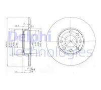 2x Disque de frein plein BG3402 DELPHI pour OPEL ASTRA G Break