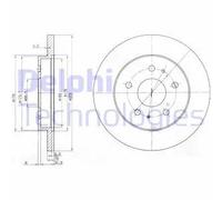 2x Disque de frein plein BG3607 DELPHI pour DAIHATSU TERIOS