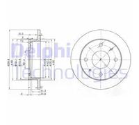 DELPHI BG3618 Disque de frein