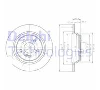 DELPHI BG3725 Disque de frein