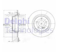 2x Disque de frein plein BG3757 DELPHI pour MERCEDES-BENZ CLS CLASSE E