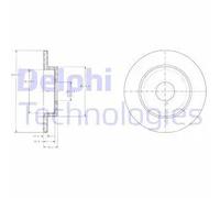 DELPHI BG3761 Disque de frein