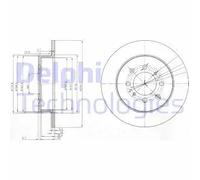 2x Disque de frein plein BG3793 DELPHI pour HONDA MG