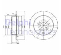 DELPHI BG3822 Disque de frein