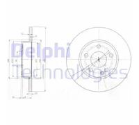 2x Disque de frein plein BG3840 DELPHI pour MERCEDES-BENZ CLASSE A