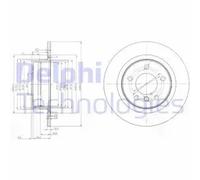 2x Disque de frein plein BG3960 DELPHI pour BMW 3 1 3 Coupé