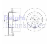 DELPHI BG4035 Disque de frein