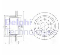 2x Disque de frein plein BG4062 DELPHI pour FIAT PEUGEOT CITROËN
