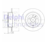 DELPHI BG4124C Disque de frein