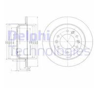 2x Disque de frein plein BG4138 DELPHI pour KIA CARNIVAL / GRAND CARNIVAL III