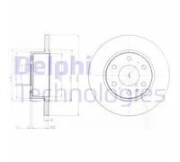 2x Disque de frein plein BG4164 DELPHI pour IVECO DAILY IV Fourgon