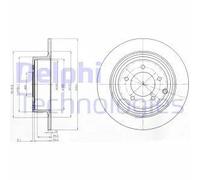 Delphi Disque de frein BG4169