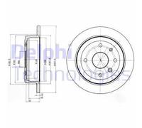 2x Disque de frein plein BG4194 DELPHI pour DAEWOO CHEVROLET