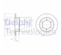2x Disque de frein plein BG4218 DELPHI pour NISSAN CABSTAR NT400 CABSTAR