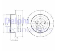 2x Disque de frein plein BG4237 DELPHI pour TOYOTA PREVIA III