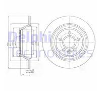 2x Disque de frein plein BG4238C DELPHI pour VOLVO XC70 II S80 II V70 III
